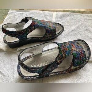 Alegria Mosiac Leather Sandals